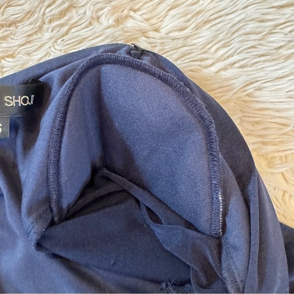 Tadashi Shoji Navy Blue Twist Front Beaded Lace Panel Dress - Size XS - Picture 6 of 7